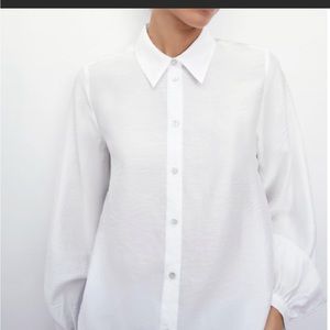 Zara Shirt With Jewel Button (Size Small)